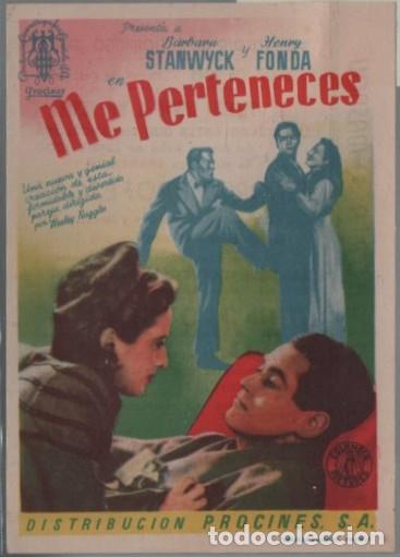 Cine: PROGRAMA DE CINE: ME PERTENECES PC-11888