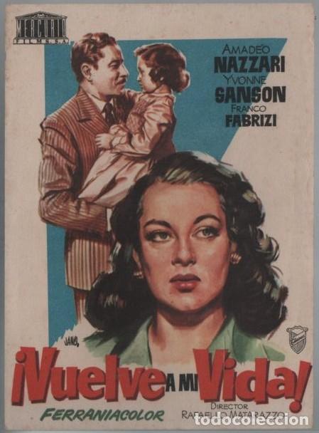 Cine: PROGRAMA DE CINE: &iexcl;VUELVE A MI VIDA! PC-11905