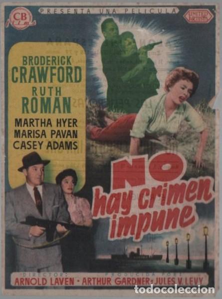 Cine: PROGRAMA DE CINE: NO HAY CRIMEN IMPUNE PC-11916