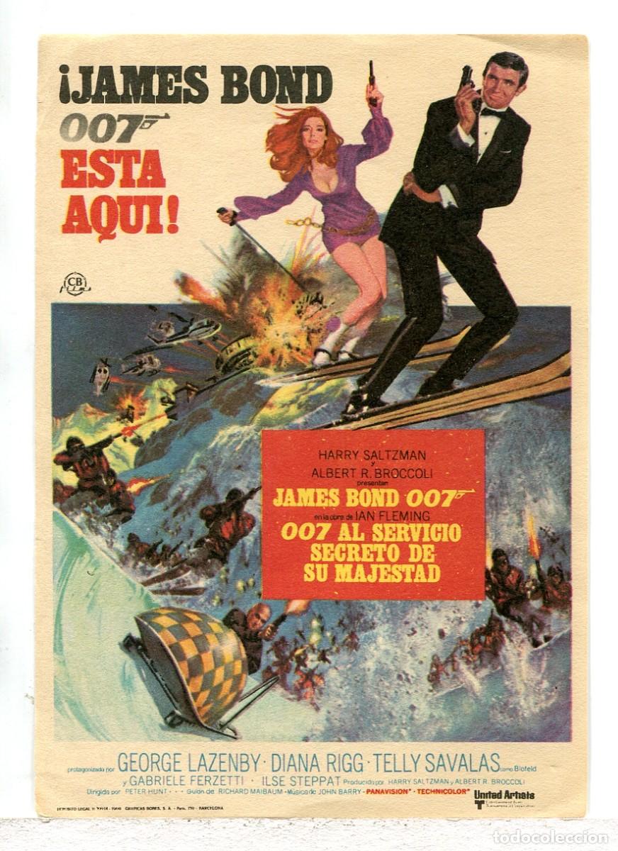 Cine: 007 AL SERVICIO SECRETO DE SU MAJESTAD, con George Lazenby.