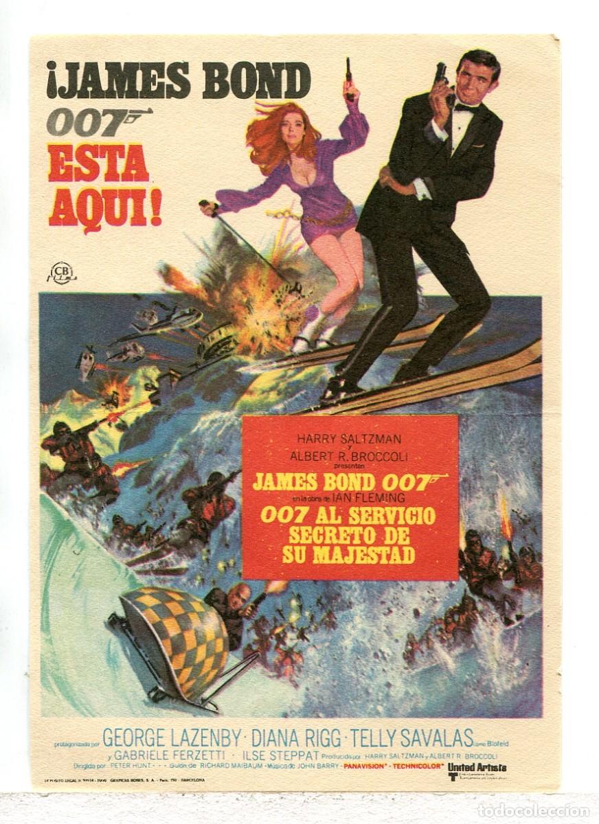 Cine: 007 AL SERVICIO SECRETO DE SU MAJESTAD, con George Lazenby.