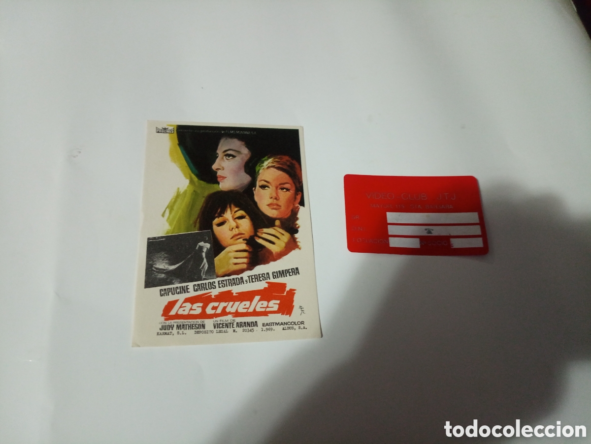 Cine: Folleto de mano las crueles