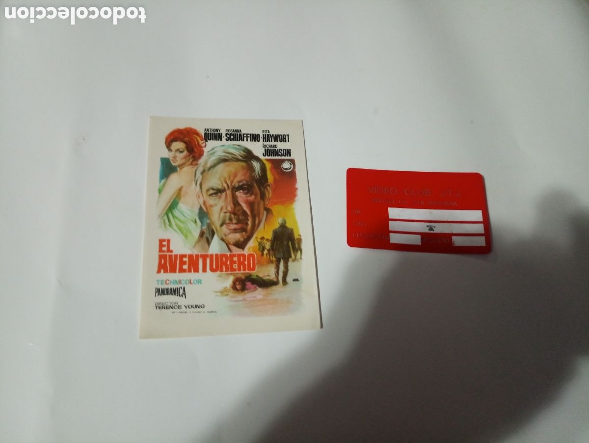 Cine: Folleto de mano el aventurero - Foto 1