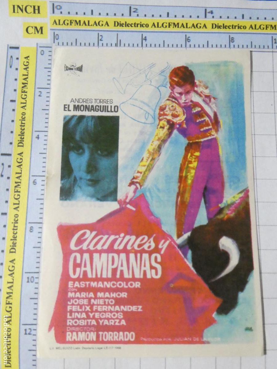 Cine: PROGRAMA DE MANO. CINE. PEL&Iacute;CULA. CLARINES CAMPANAS EL MONAGUILLO CINE TIVOLI AND&Uacute;JAR JAEN. 553