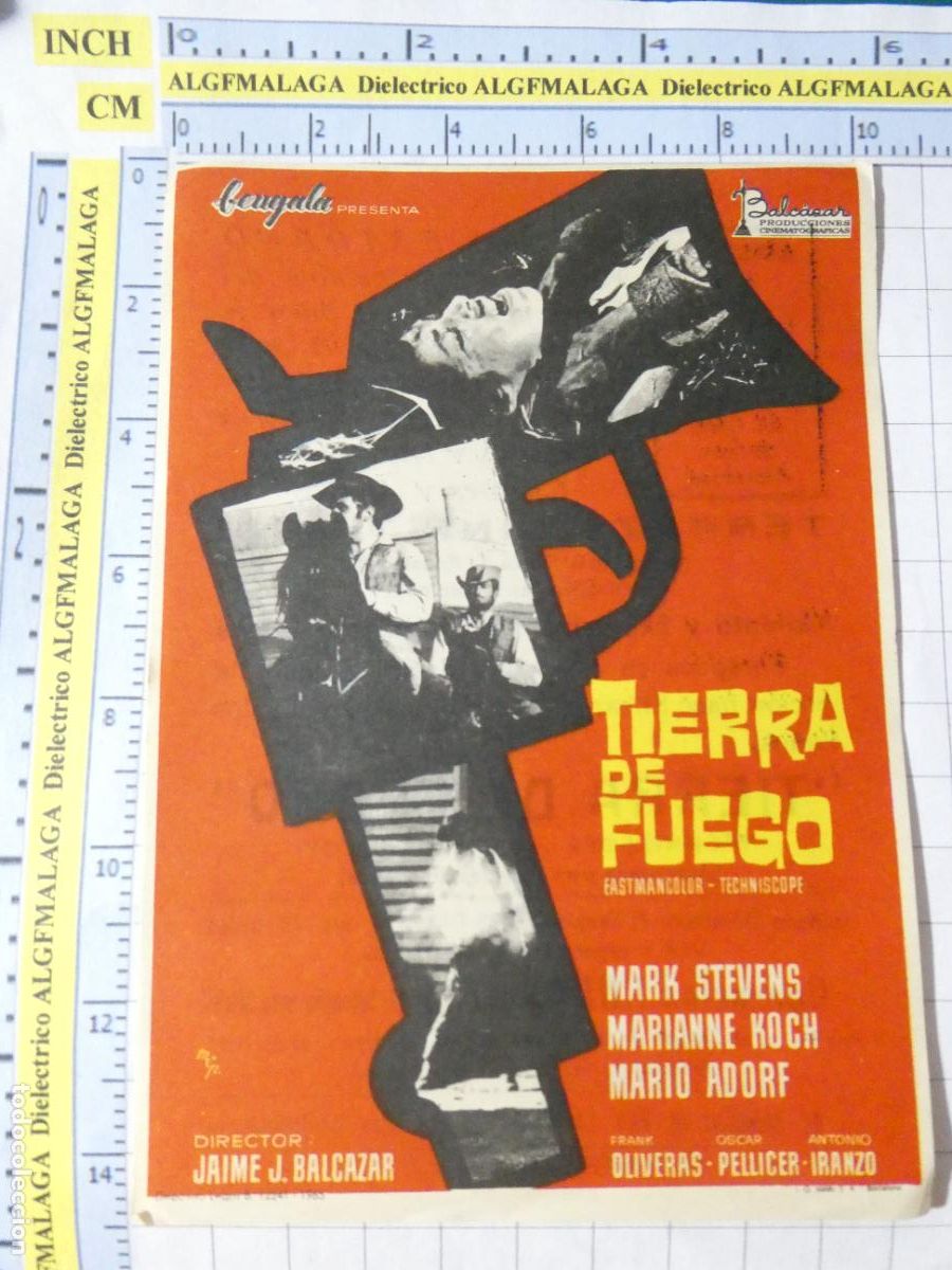 Cine: PROGRAMA DE MANO. CINE. PEL&Iacute;CULA. TIERRA DE FUEGO CINE TIVOLI AND&Uacute;JAR JAEN. 554