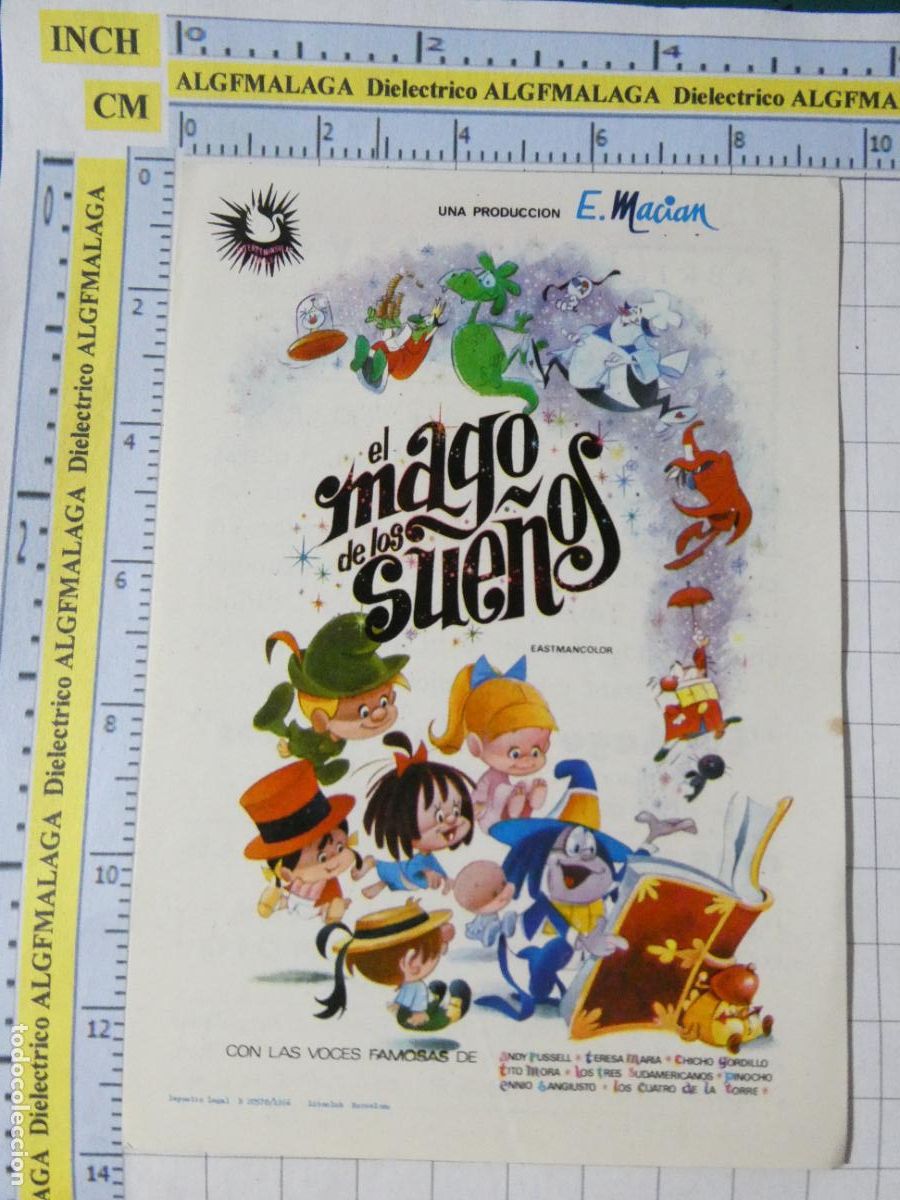 Cine: PROGRAMA DE MANO. CINE. PEL&Iacute;CULA. EL MAGO DE LOS SUE&Ntilde;OS CINE TIVOLI AND&Uacute;JAR JAEN. 557