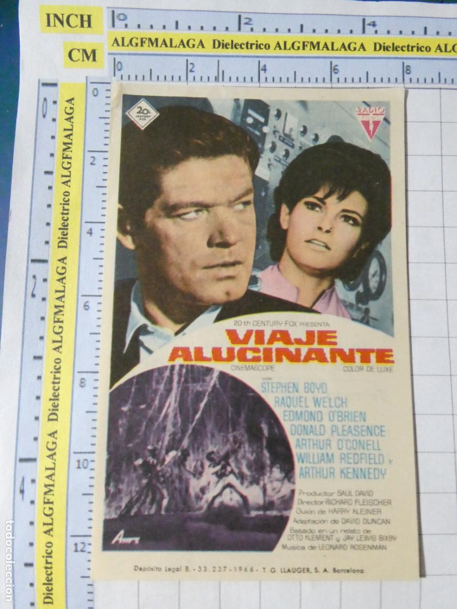 Cine: PROGRAMA DE MANO. CINE. PEL&Iacute;CULA. VIAJE ALUCINANTE CINE TIVOLI AND&Uacute;JAR JAEN. 558