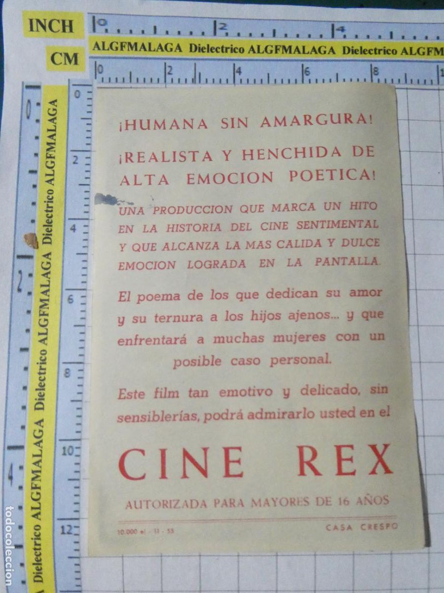 Cine: PROGRAMA DE MANO. CINE. PEL&Iacute;CULA. CUANDO LA VIDA NACE CINE REX. 564 - Foto 2