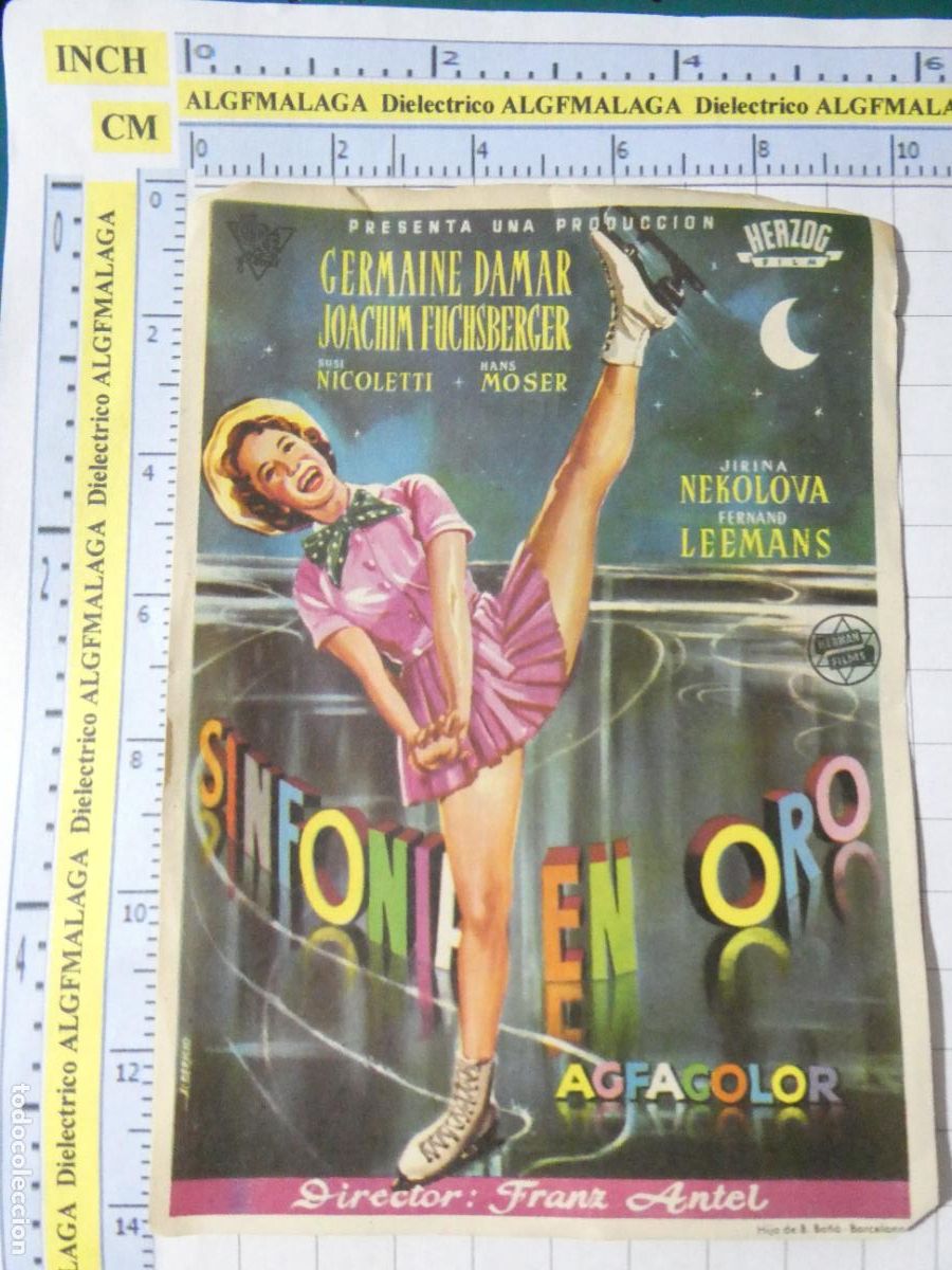 Cine: PROGRAMA DE MANO. CINE. PEL&Iacute;CULA. SINFON&Iacute;A EN ORO 1959 CINE GRAN V&Iacute;A GRANADA. 567
