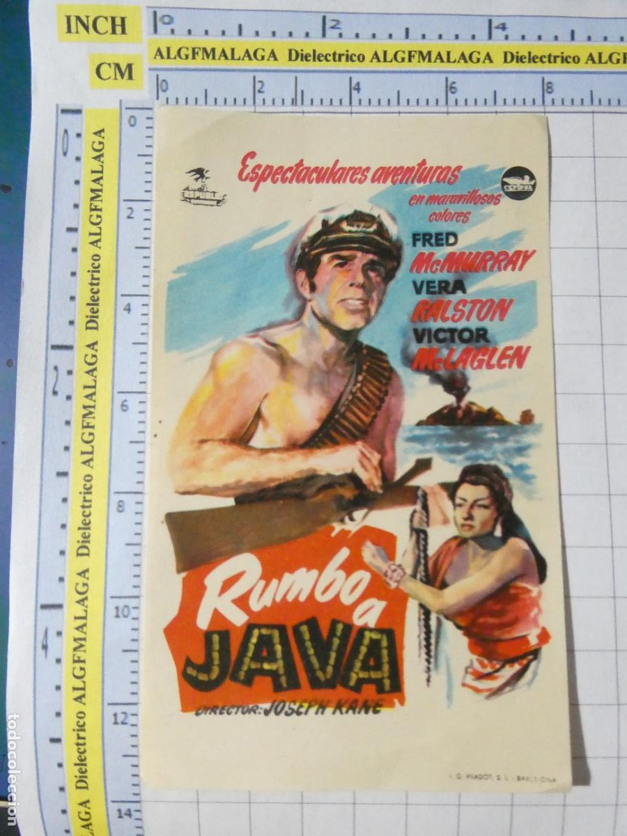 Cine: PROGRAMA DE MANO. CINE. PEL&Iacute;CULA. RUMBO A JAVA. RIO CINEMA. 569