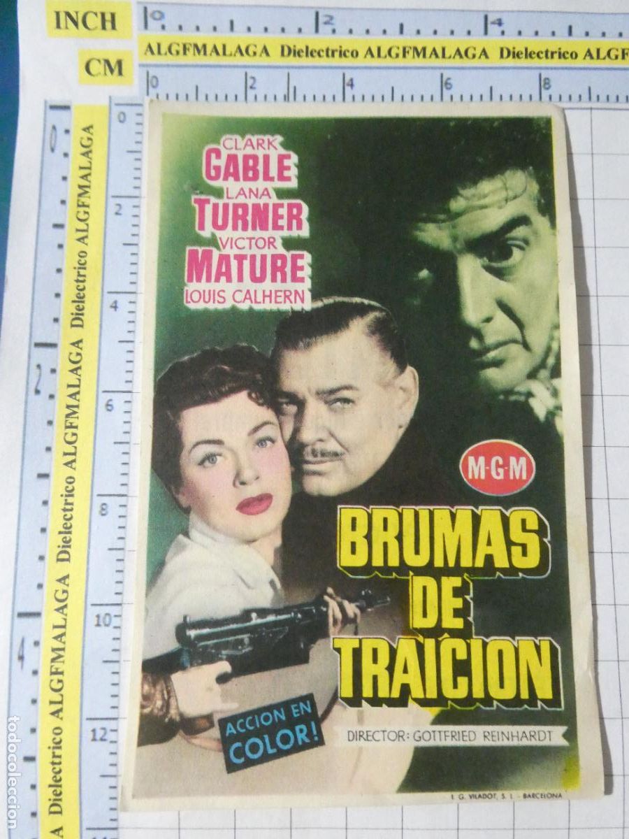 Cine: PROGRAMA DE MANO. CINE. PEL&Iacute;CULA. BRUMAS DE TRAICI&Oacute;N TEATRO CINE FRAGA. 572