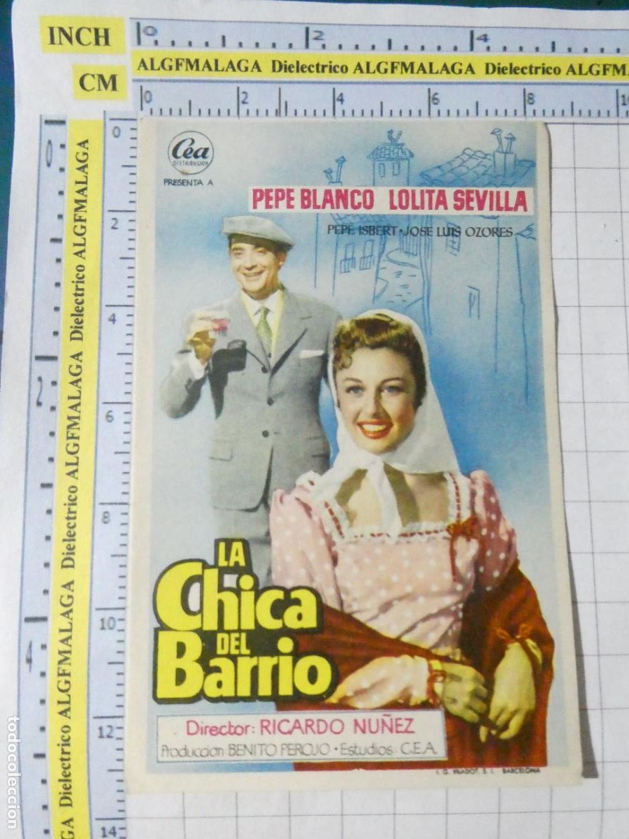 Cine: PROGRAMA DE MANO. CINE. PEL&Iacute;CULA. LA CHICA DEL BARRIO LOLITA SEVILLA. 574