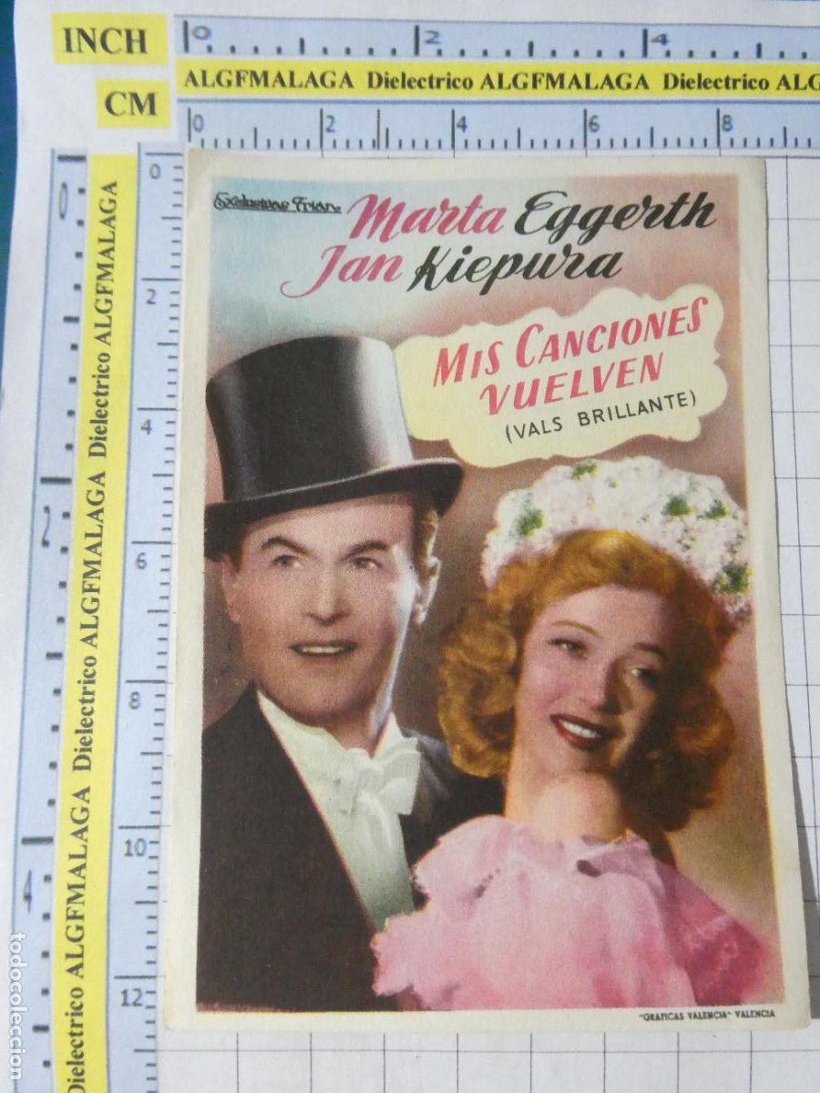 Cine: PROGRAMA DE MANO. CINE. PEL&Iacute;CULA. MIS CANCIONES VUELVEN VALS BRILLANTE. 573