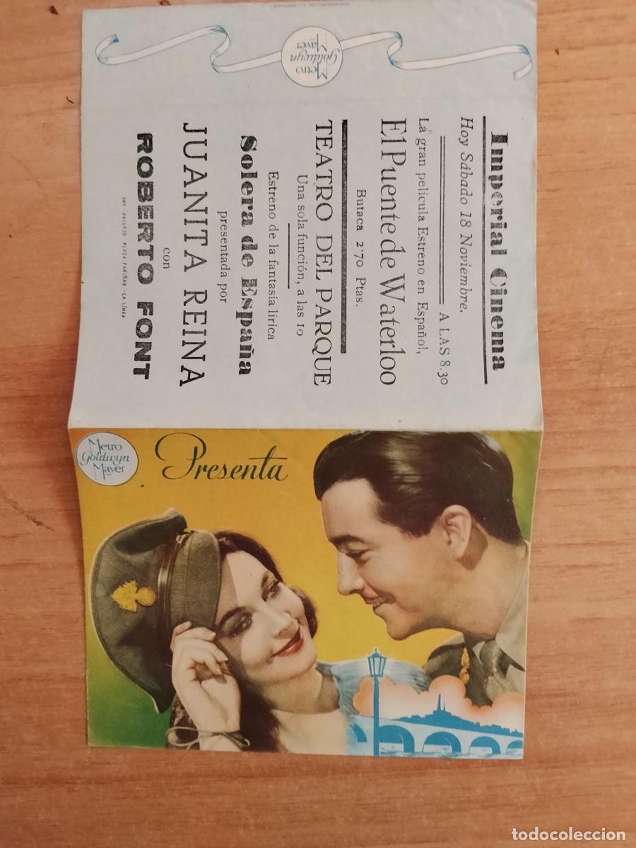 Cine: TURQUE-PROGRAMA DE CINE --EL PUENTE DE WATERLOO