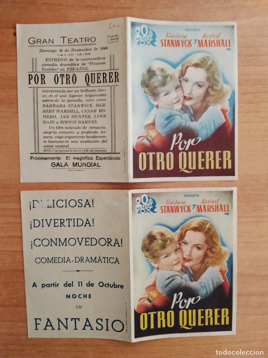 Cine: TURQUE-PROGRAMA DE CINE --POR OTRO QUERER (distinto color por dentro)