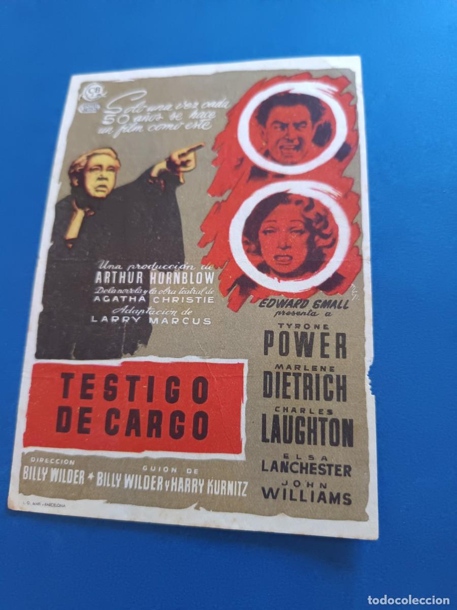 Cine: PROGRAMA DE CINE TESTIGO DE CARGO TYRONE POWER