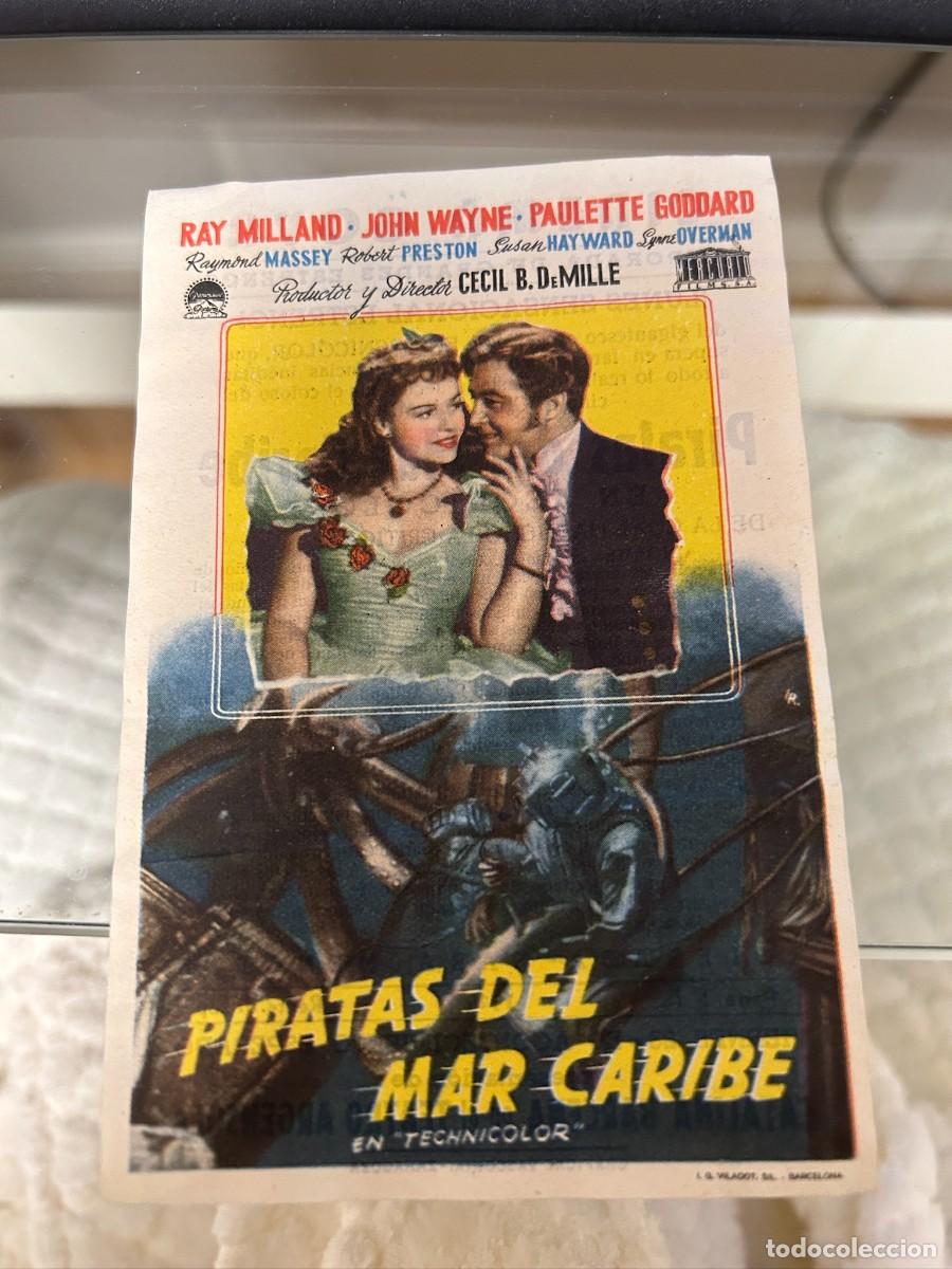 Cine: &ordm;1292 piratas del mar caribe cinema goya zaragoza con publicidad buen estado