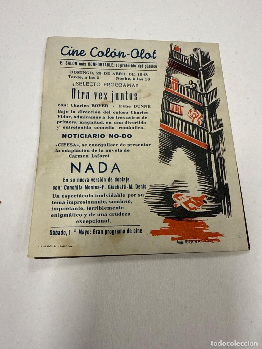 Cine: NADA. . Antiguo programa de cine de mano, Diptico - Foto 3
