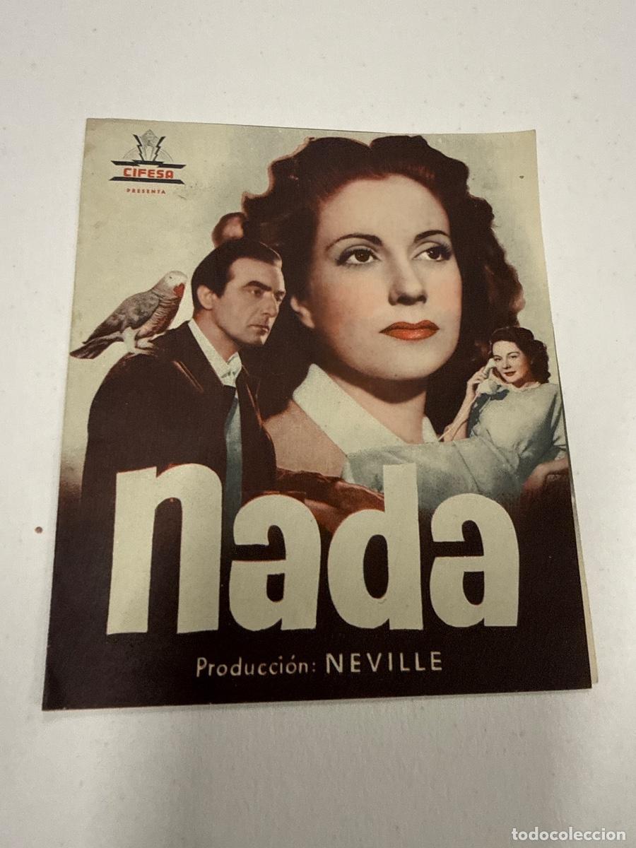 Cine: NADA. . Antiguo programa de cine de mano, Diptico - Foto 1