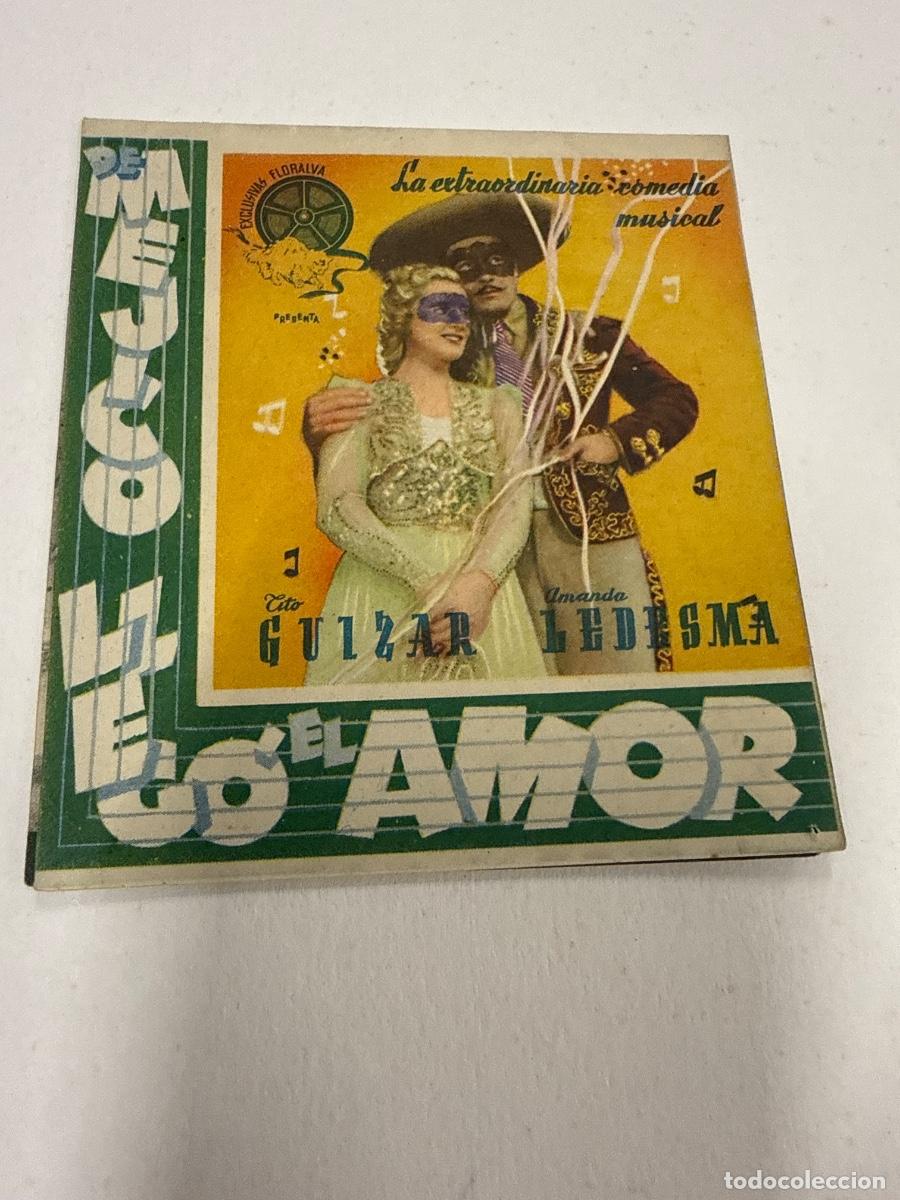 Cine: DE MEJICO LLEGO EL AMOR. Antiguo programa de cine de mano. Diptico