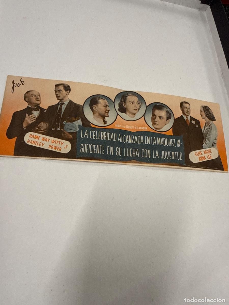 Cine: VUELTA AL AYER Antiguo programa de cine de mano. Diptico - Foto 2
