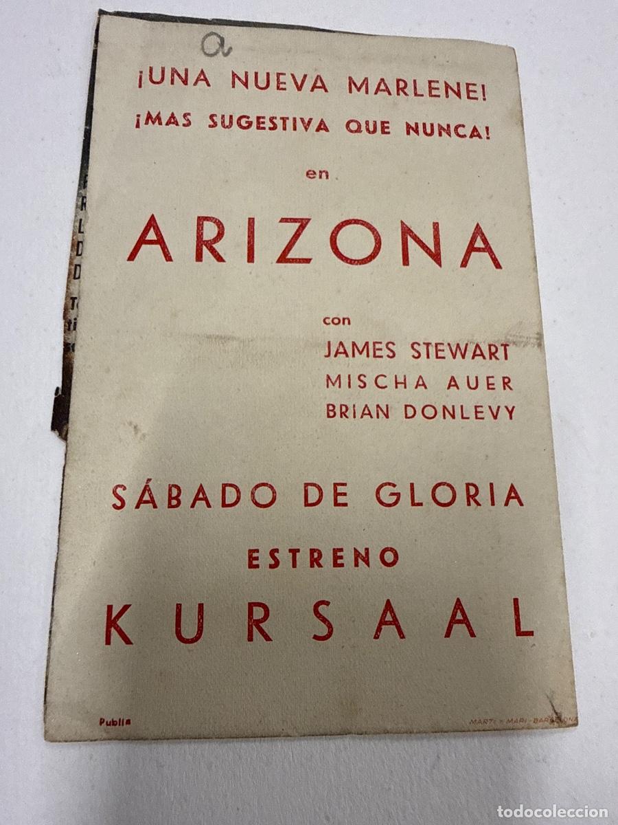 Cine: ARIZONA. Antiguo programa de cine de mano. Diptico - Foto 3