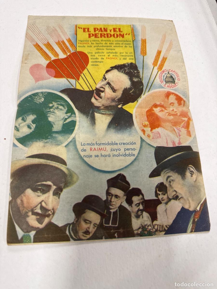 Cine: EL PAN Y EL PERDON. Antiguo programa de cine de mano. Diptico - Foto 2
