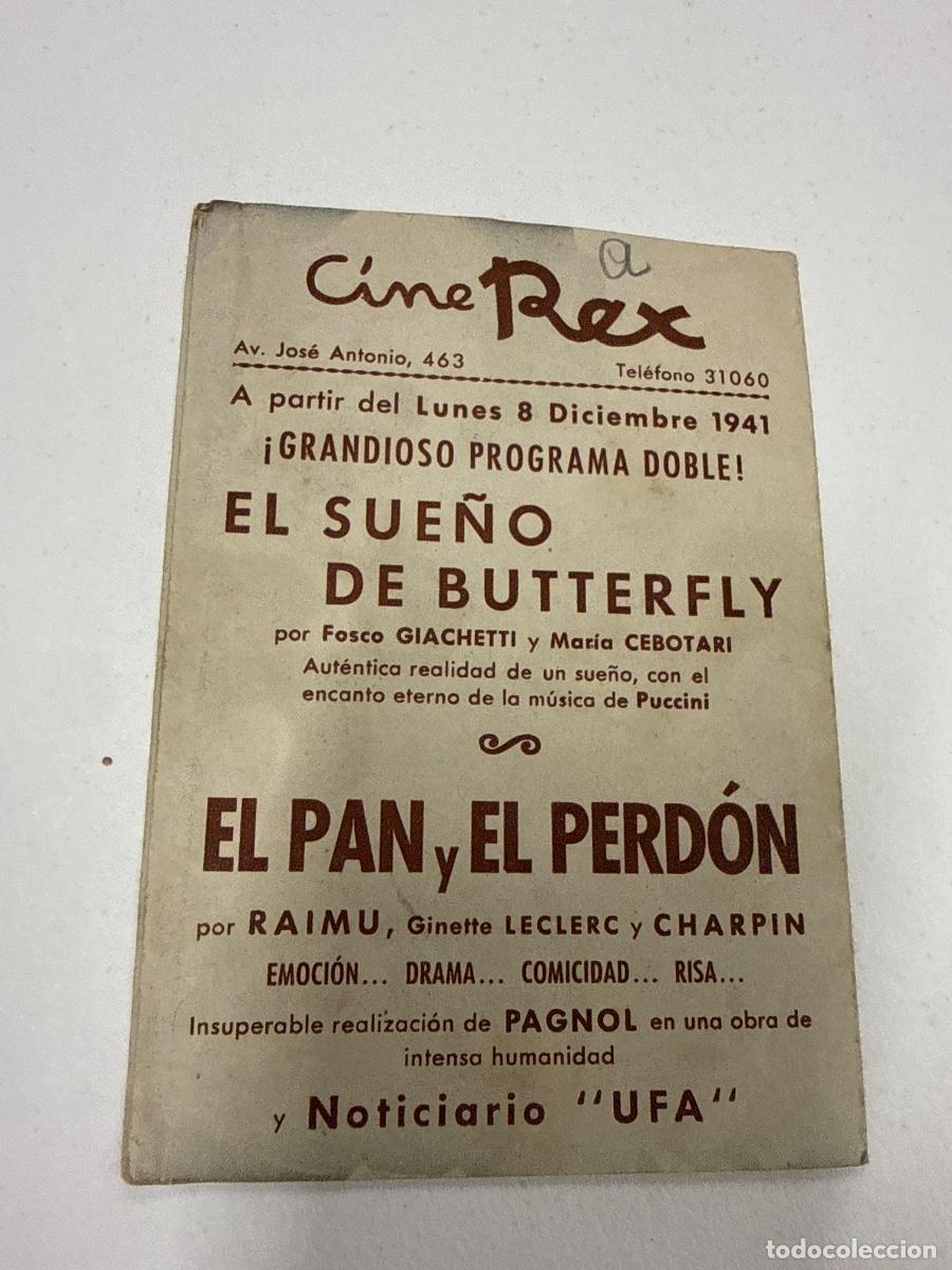 Cine: EL PAN Y EL PERDON. Antiguo programa de cine de mano. Diptico - Foto 3