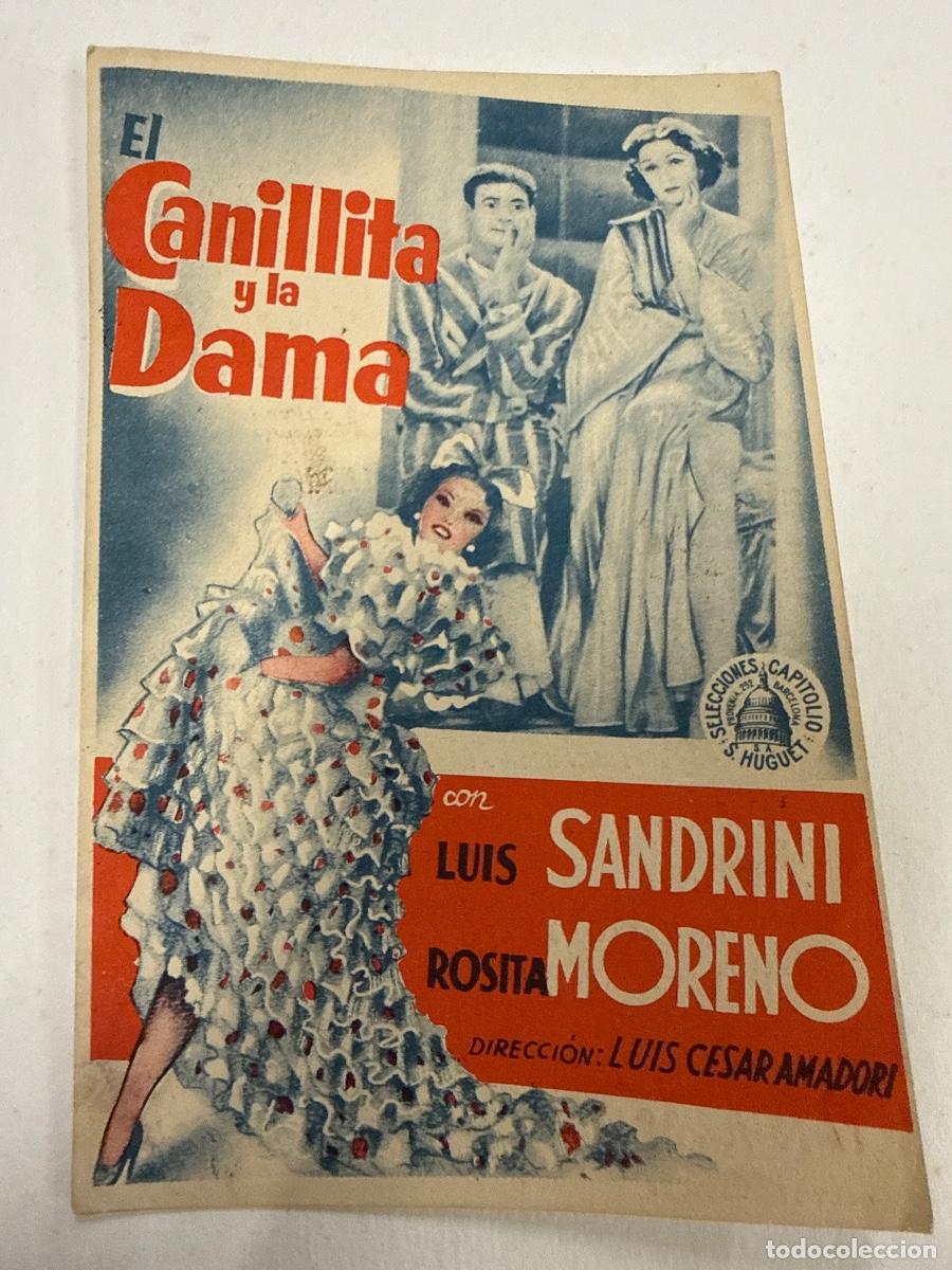 Cine: EL CANILLITA Y LA DAMA. Antiguo programa de cine de mano.