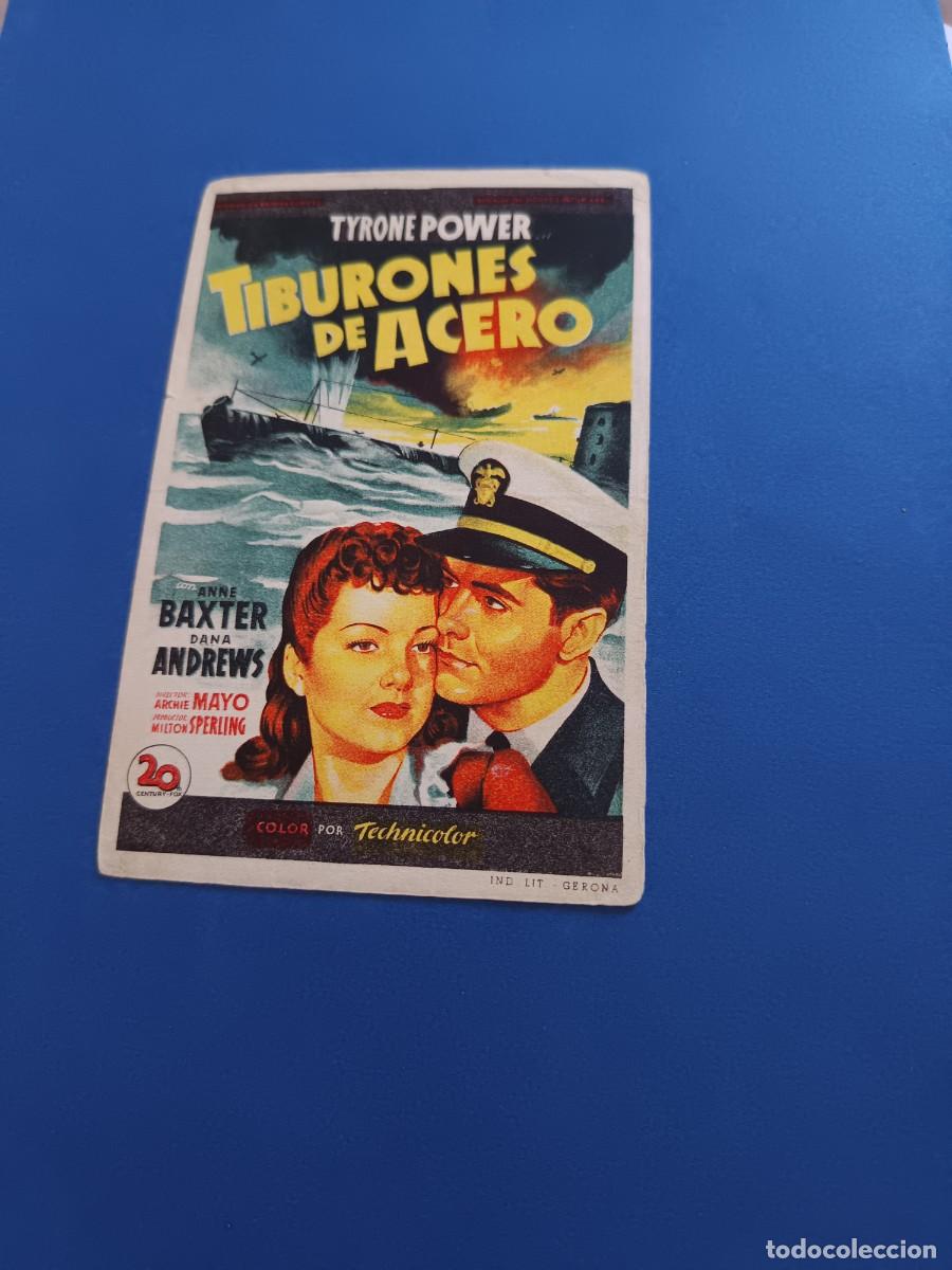 Cine: PROGRAMA DE CINE TIBURONES DE ACERO TYRONE POWER