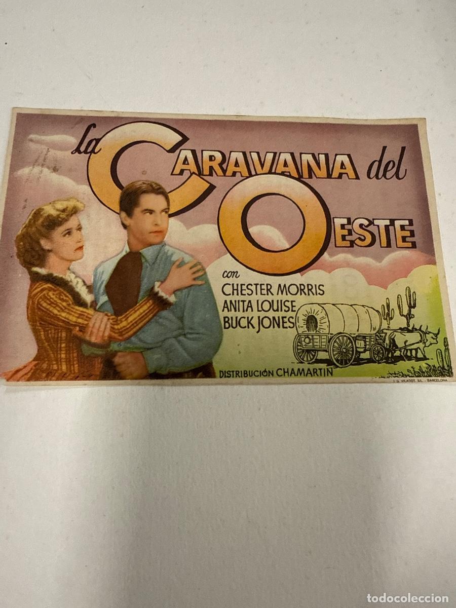 Cine: LA CARAVANA DEL OESTE. Antiguo programa de cine de mano. - Foto 1