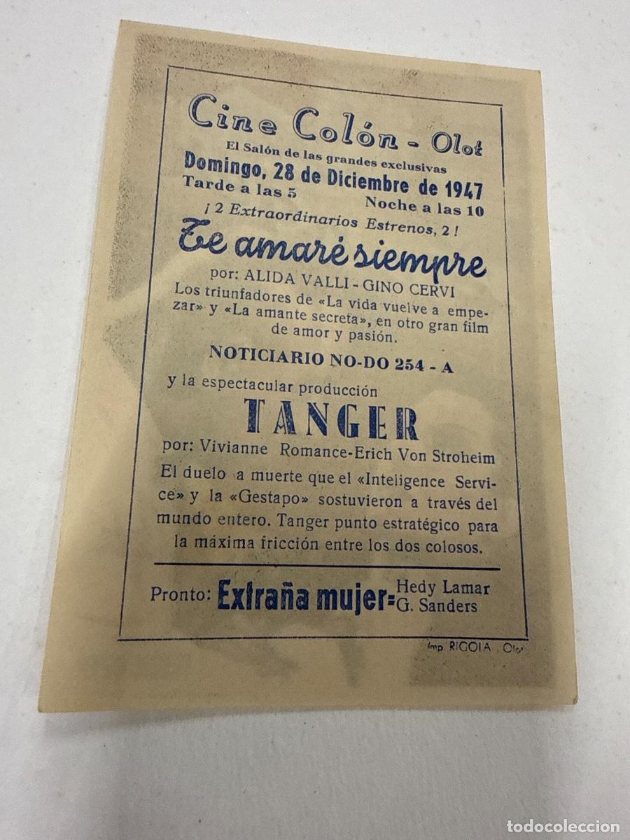 Cine: TANGER. Antiguo programa de cine de mano. - Foto 2