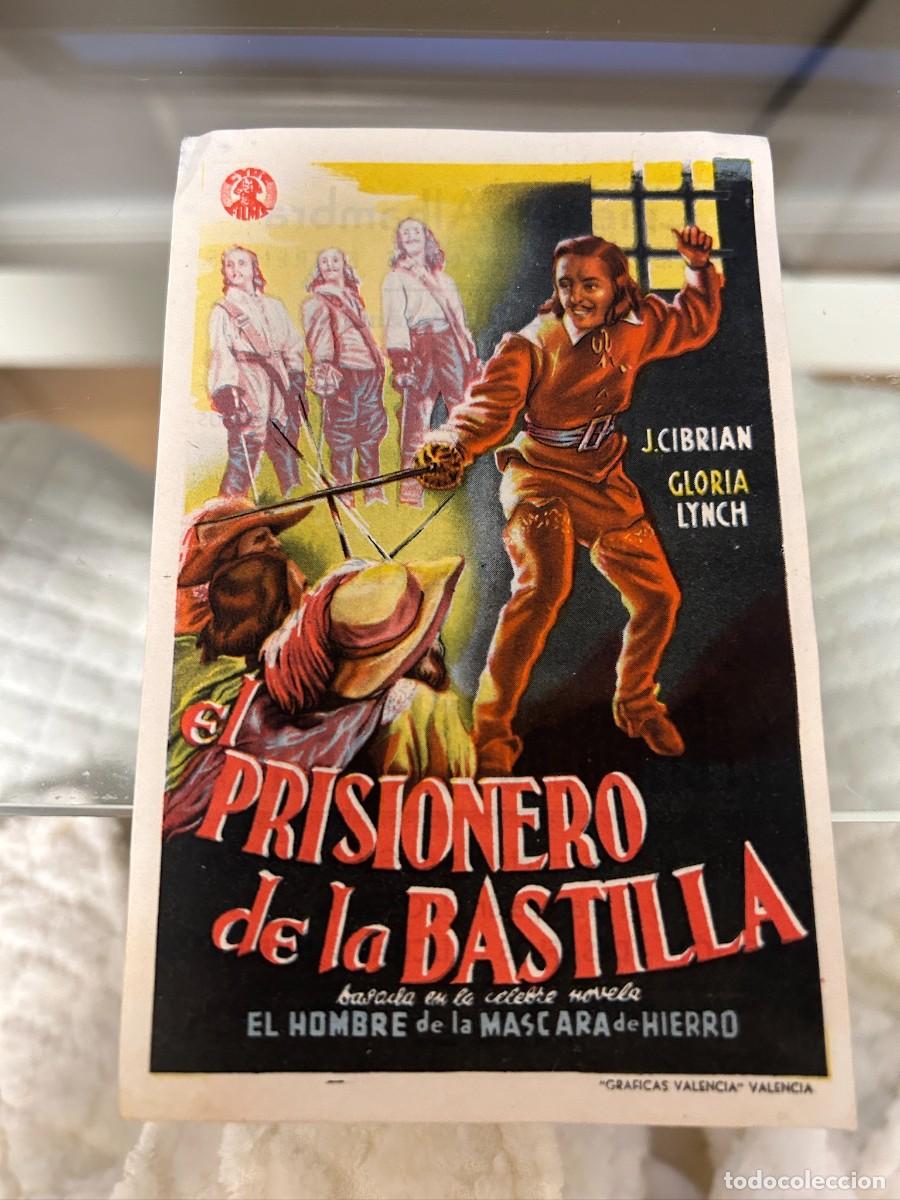 Cine: &ordm;1318 prisionero de la bastilla cinema alhambra zaragoza con publicidad buen estado