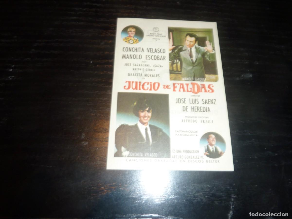 Cine: Folleto de cine JUICIO CON FALDAS con publicidad