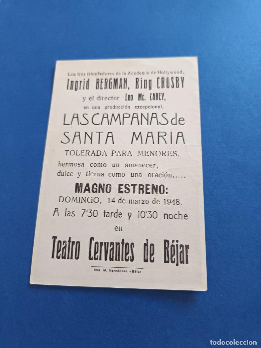 Cine: PROGRAMA DE CINE LAS CAMPANAS DE SANTA MARIA INGRID BERGMAN - Foto 2