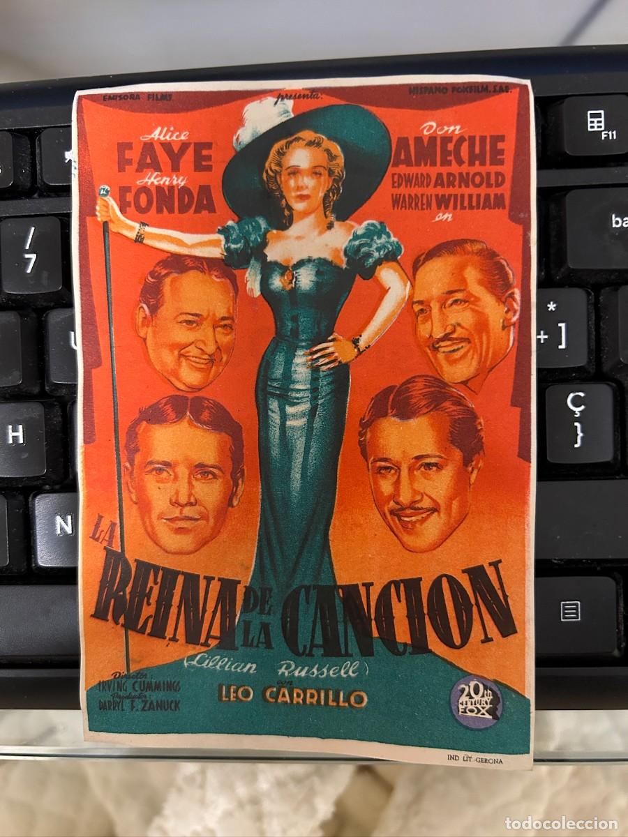 Cine: &ordm;1361 la reina de la cancion cine coliseum con publicidad buen estado