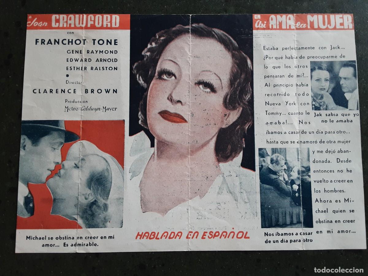 Cine: As&iacute; ama la mujer. Joan Crawford. Franchot Tone, doble Metro