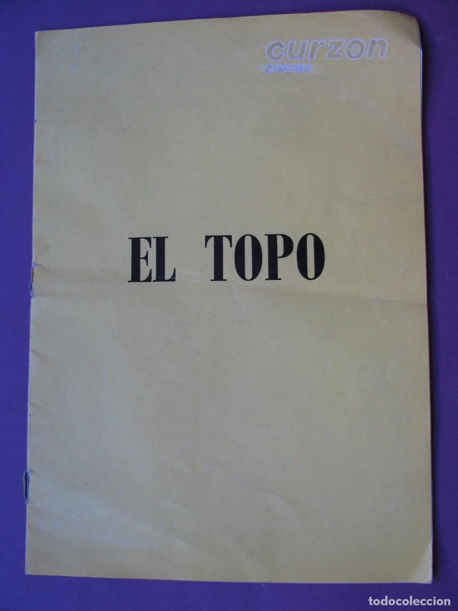 Cine: FOLLETO, PROGRAMA DE LA PELICULA EL TOPO, ALEJANDRO JODOROWSKY. CINEMA CURZON, LONDRES 1970.