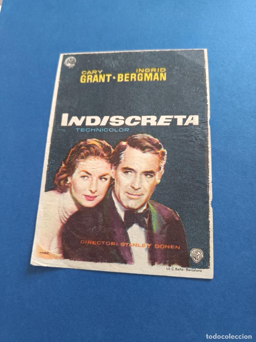 Cine: PROGRAMA DE CINE INDISCRETA INGRID BERGMAN CARY GRANT