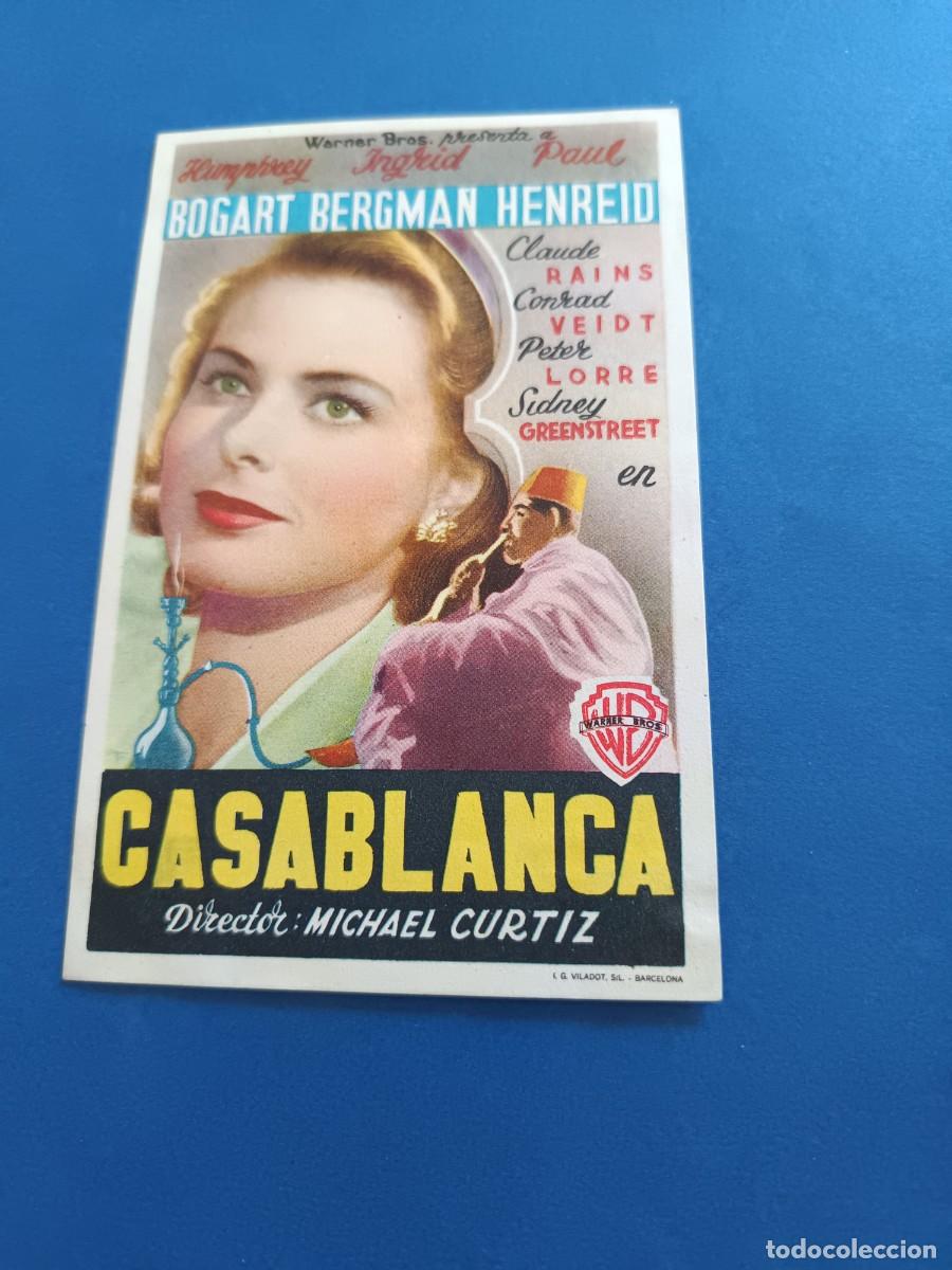 Cine: PROGRAMA DE CINE CASABLANCA INGRID BERGMAN HUMPHREY BOGART