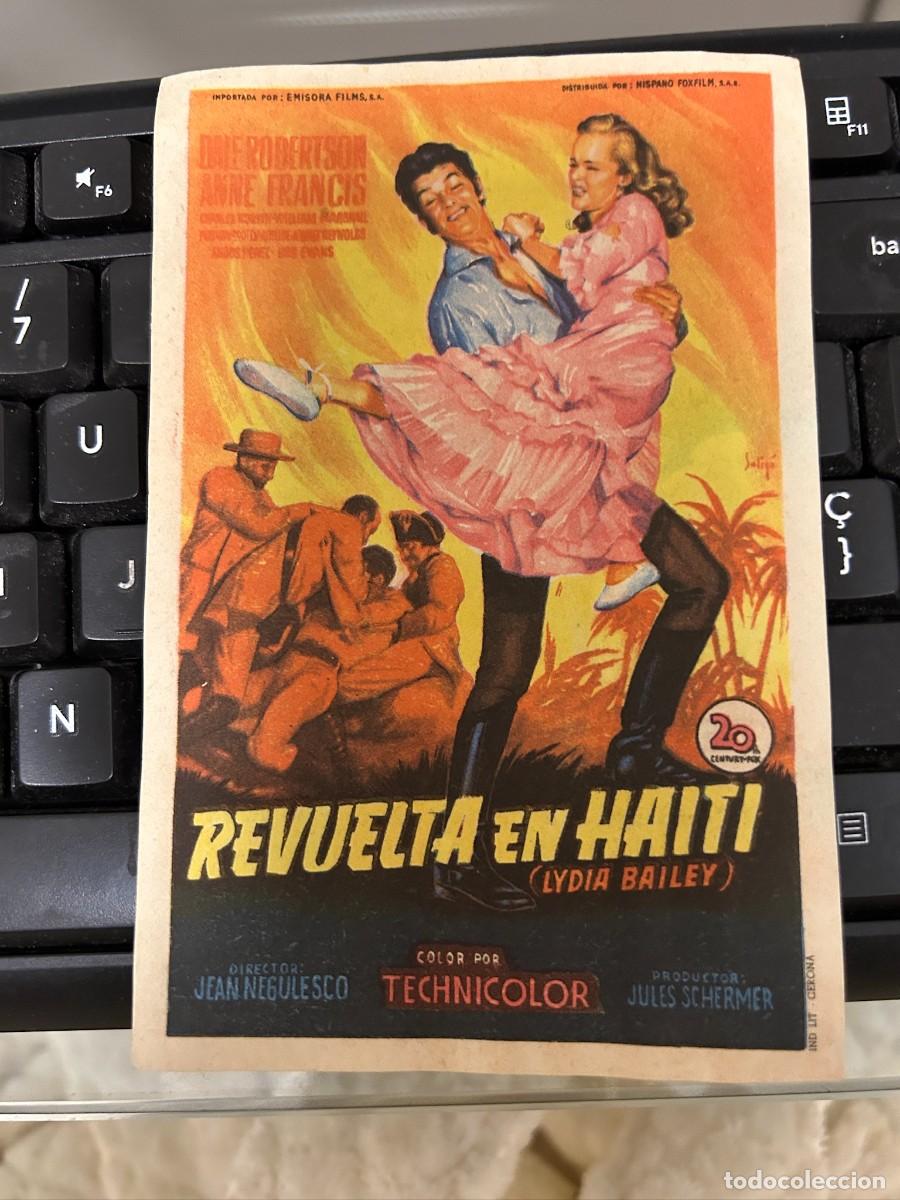 Cine: &ordm;1380 revuelta en haiti teatro principal montblanch tarragona con publicidad buen estado