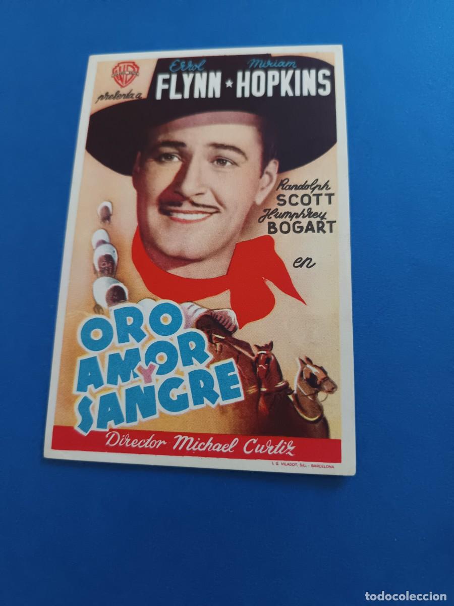 Cine: PROGRAMA DE CINE ORO AMOR Y SANGRE ERROL FLYNN HUMPHREY BOGART
