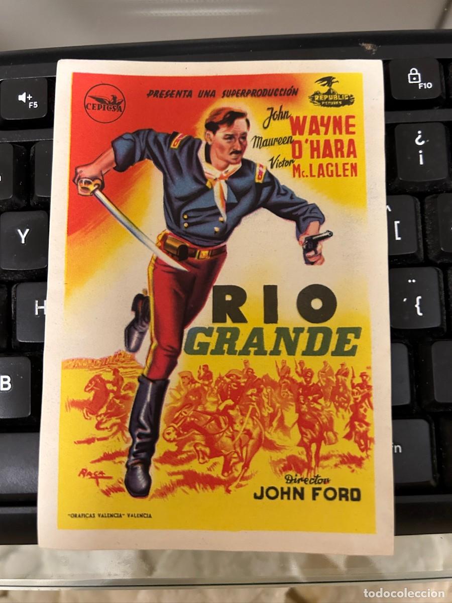 Cine: &ordm;1387 rio grande john wayne teatro circo zaragoza con publicidad buen estado