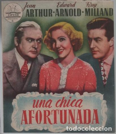 Cine: PROGRAMA DOBLE DE CINE: UNA CHICA AFORTUNADA PC-11932
