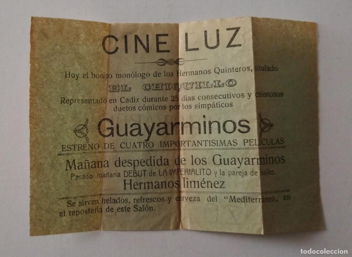 Cine: &Uacute;nico Raro Cine Luz El Chiquillo Hnos Quintero Guayarminos Cerveza Mediterr&aacute;neo Imperialito 10s rp