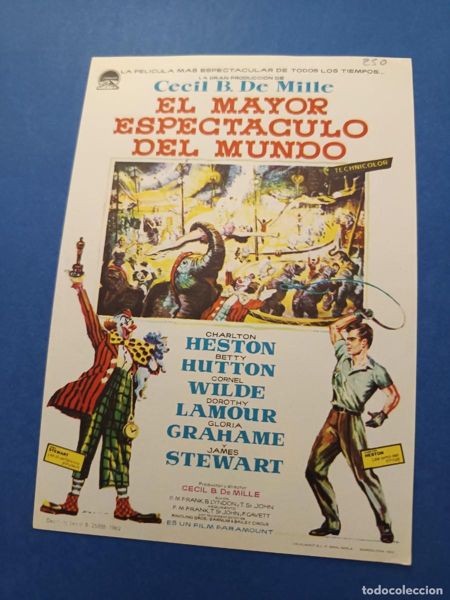 Cine: PROGRAMA DE CINE EL MAYOR ESPECTACULO DEL MUNDO CHARLTON HESTON