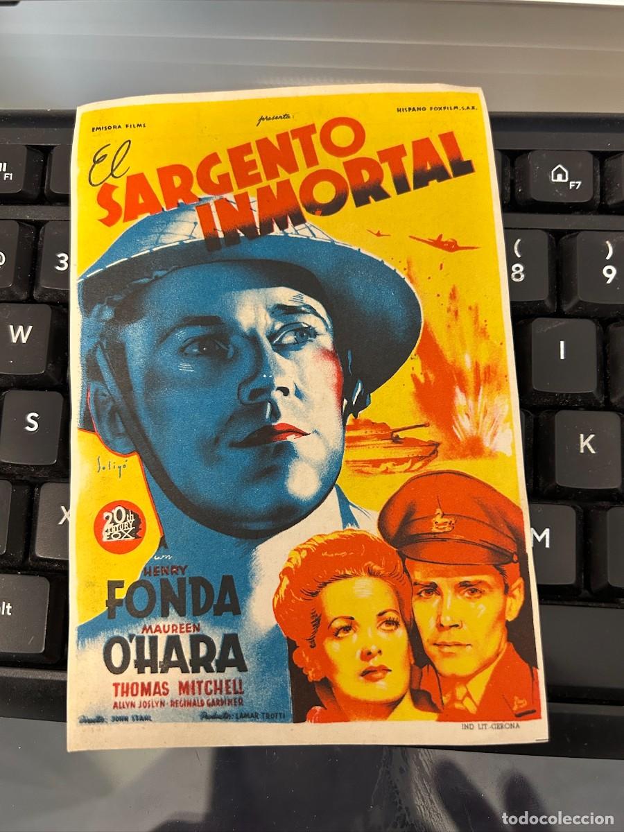 Cine: &ordm;1430 el sargento inmortal cine centro la escala gerona con publicidad buen estado