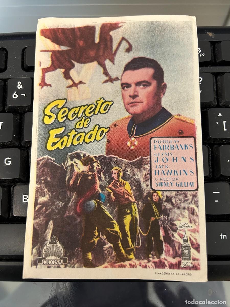 Cine: &ordm;1436 secreto de estado majestic cinema tarrega lerida con publicidad buen estado