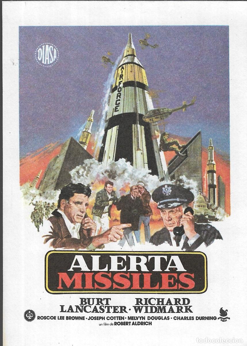 Cine: PROGRAMA DE CINE - ALERTA MISILES - BURT LANCASTER, RICHARD WIDMARK - 1977- SIN PUBLICIDAD.