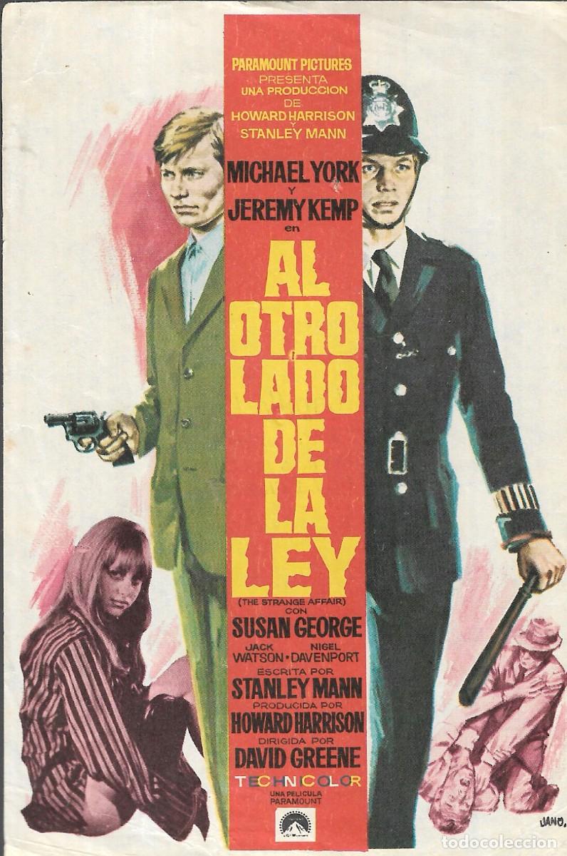 Cine: PROGRAMA DE CINE - AL OTRO LADO DE LA LEY - MICHAEL YORK, SUSAN GEORGE - 1968 - SIN PUBLICIDAD.